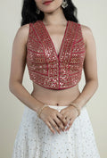 TJBL00020_2 Pink Sleeveless Blouse
