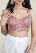 TJBL00027_2 Light Pink with Gold Work Blouse