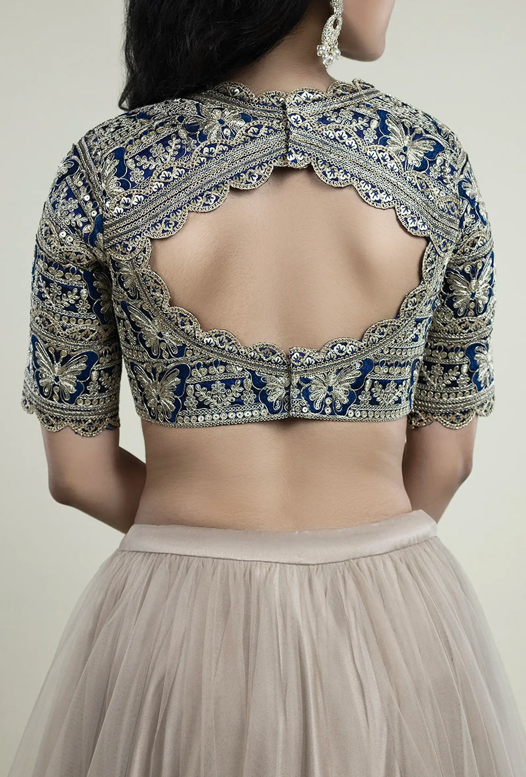 TJBL00034_5  Navy Blue Blouse