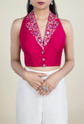 TJBL00055_1 Pink-Collar Blouse