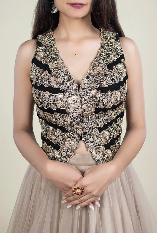 TJBL00056-3 Black Blouse