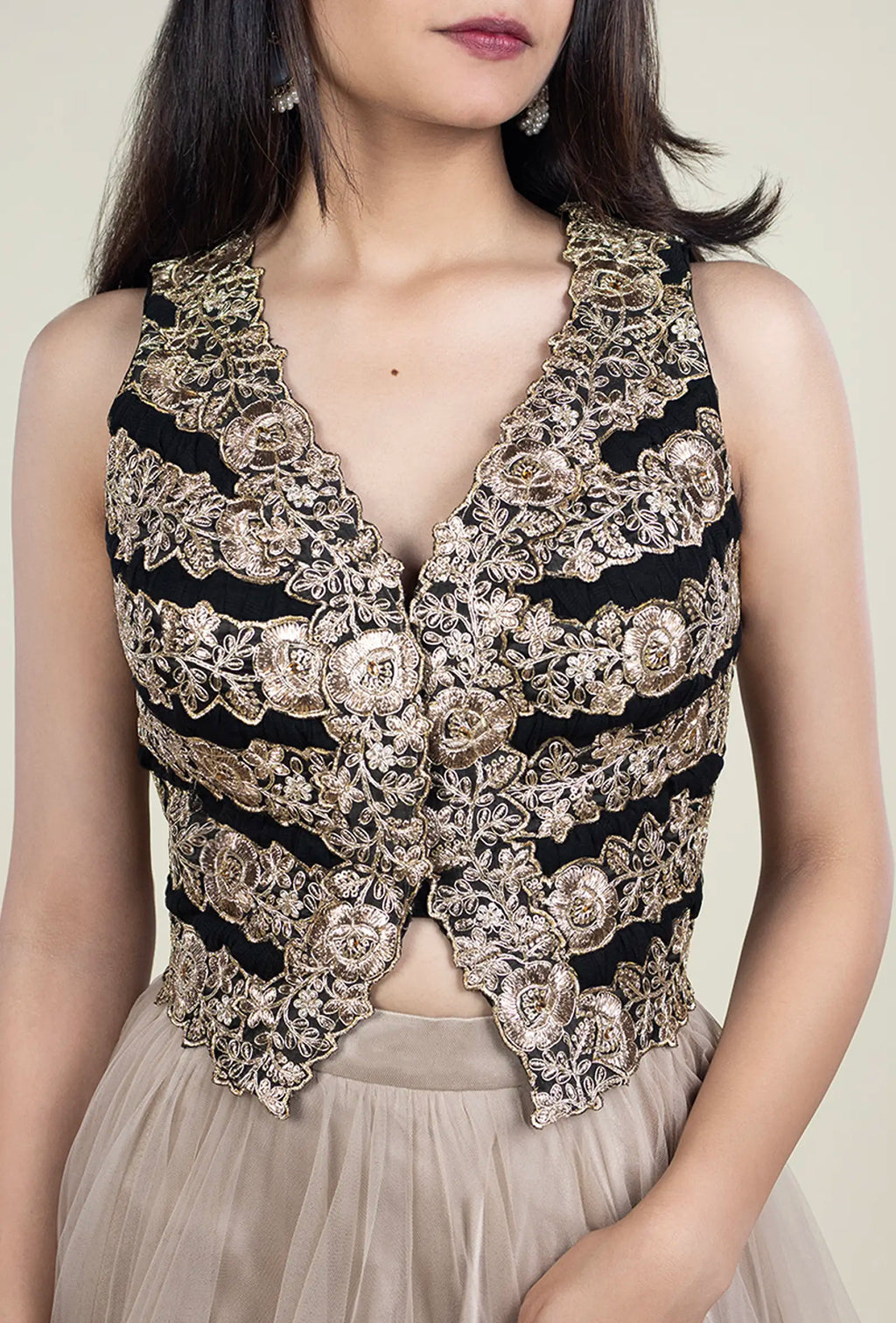 TJBL00056-4 Black Blouse