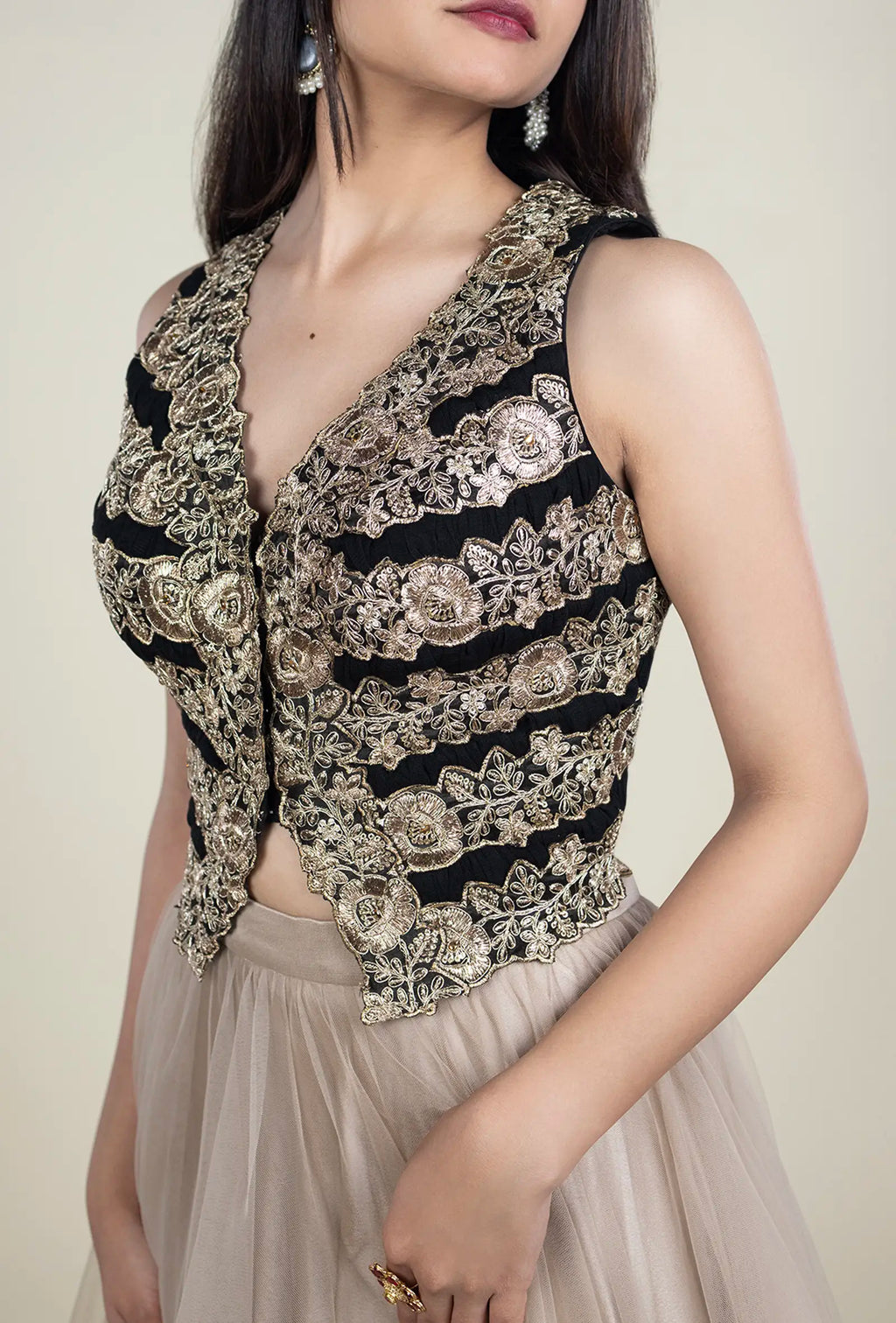 TJBL00056-5 Black Blouse