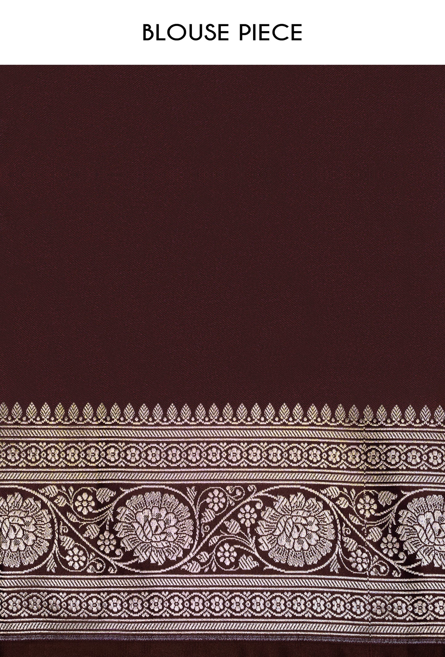 Pure Mashru Silk Saree In Deep Brown With Jaal Work