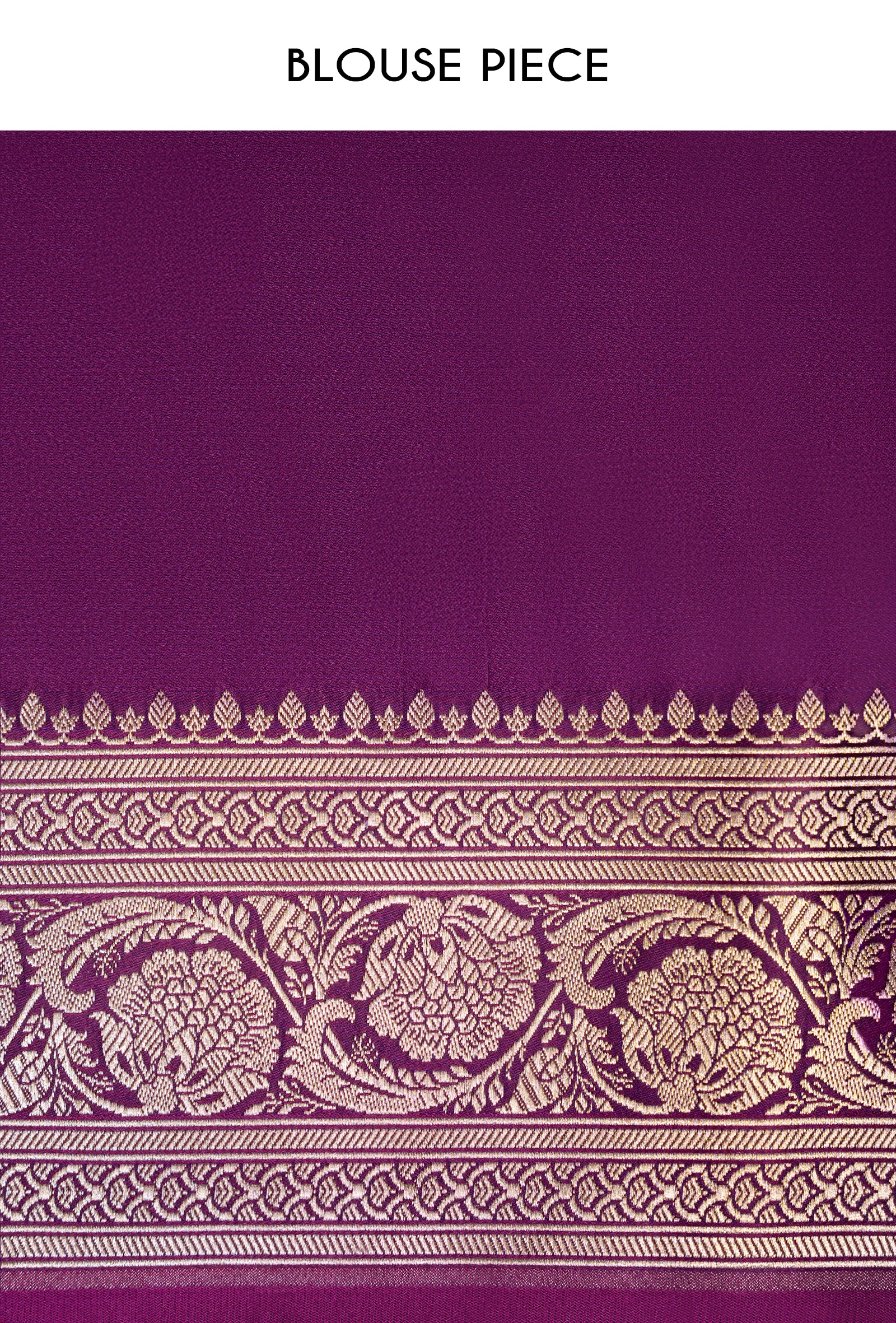 Malai Silk Saree In Deep Purple With Zari Buttiwork