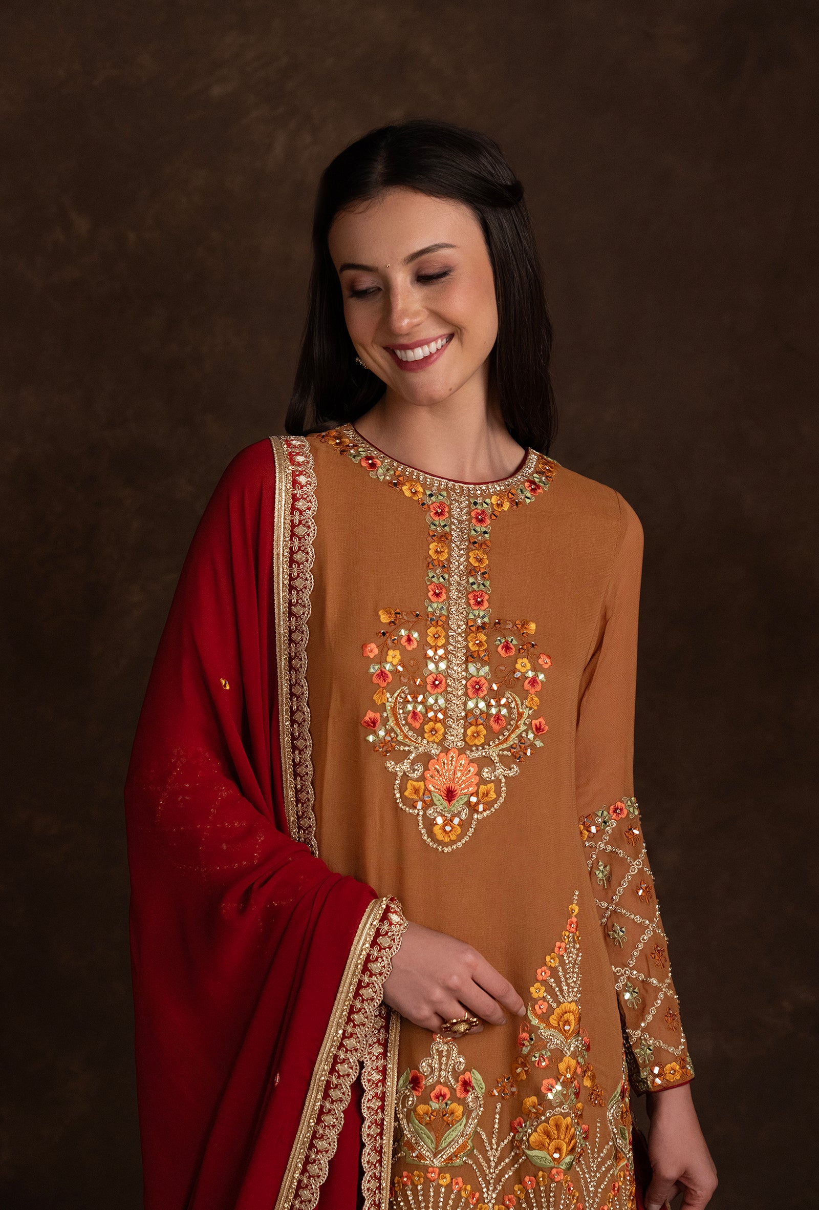 TJPC0065_5 Maroon Suit Set