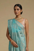 Katan Silk Saree In Turquoise Blue For A Vibrant Look