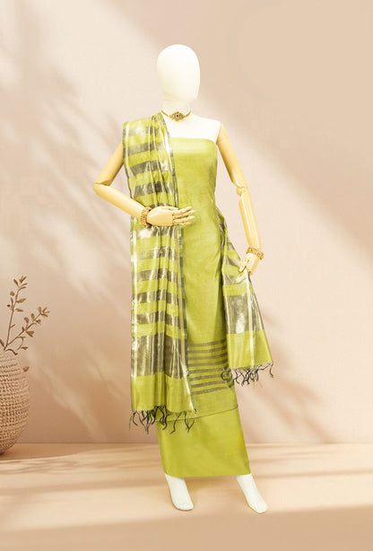 Neon Green Silk Kurta Set With Dupatta & Pants