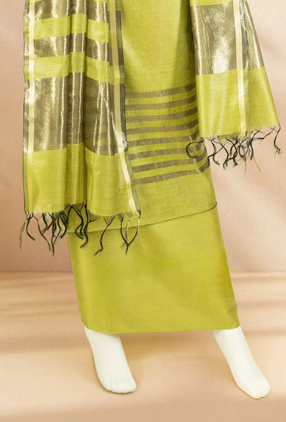 Neon Green Silk Kurta Set With Dupatta & Pants