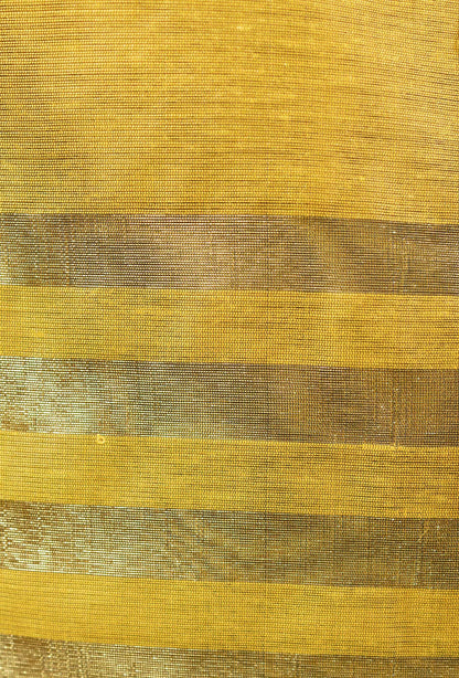 Mustard Yellow & Antique Gold Silk Kurta Set With Dupatta & Pants