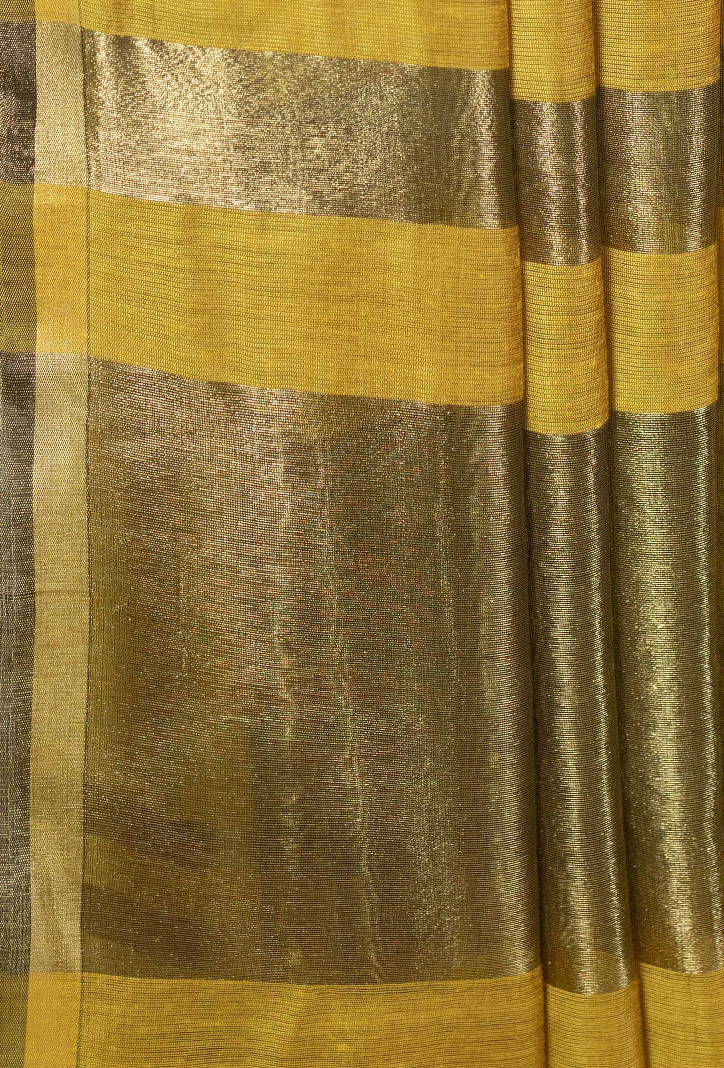 Mustard Yellow & Antique Gold Silk Kurta Set With Dupatta & Pants