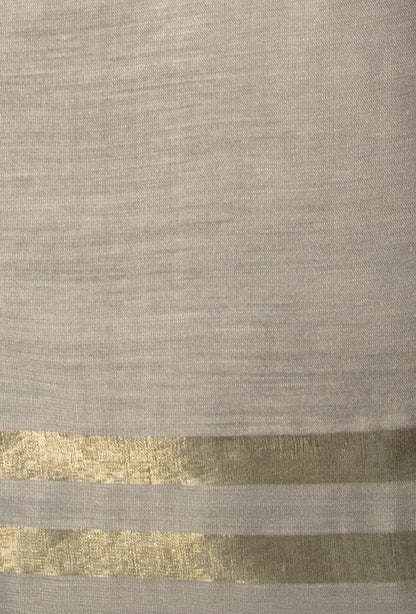 Brownish Grey Silk Kurta Set With Dupatta & Pants