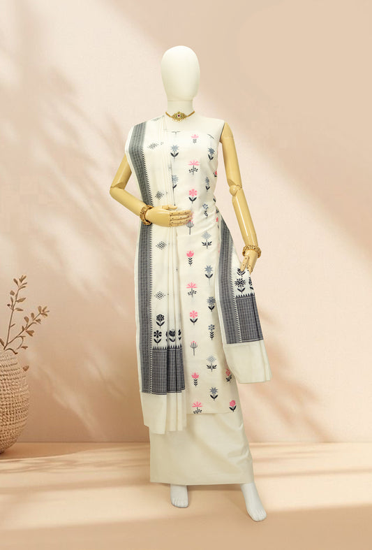 Ivory Chanderi Suit Set