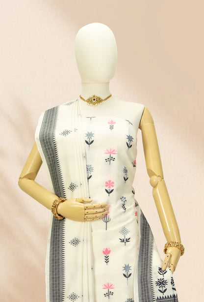 Ivory Chanderi Suit Set