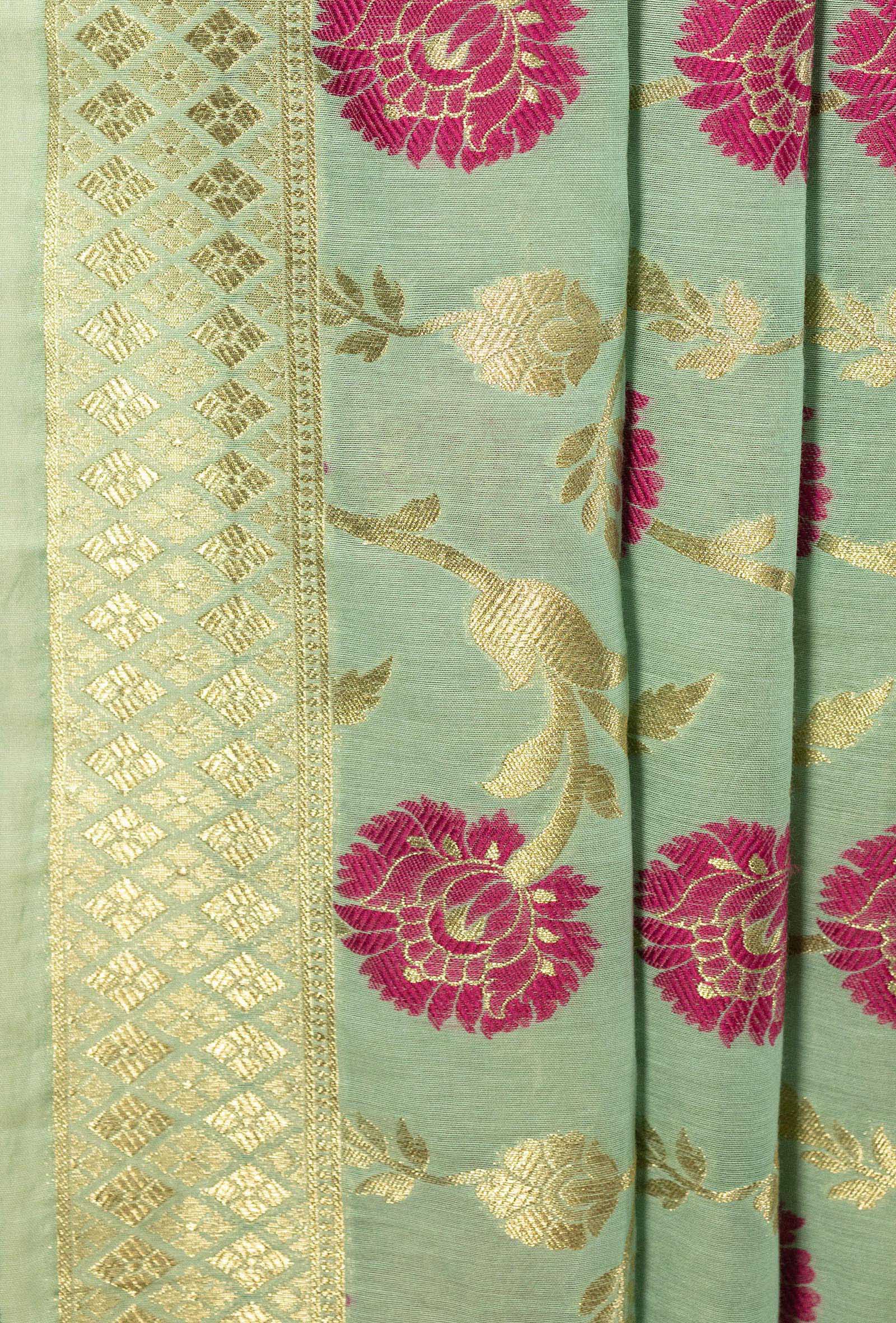 Sea Blue Chanderi Silk Kurta Set
