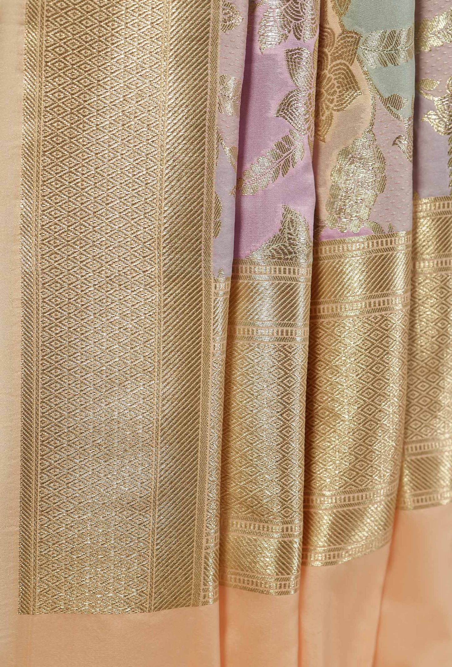 Peach Elegance Chanderi Silk Kurta Set