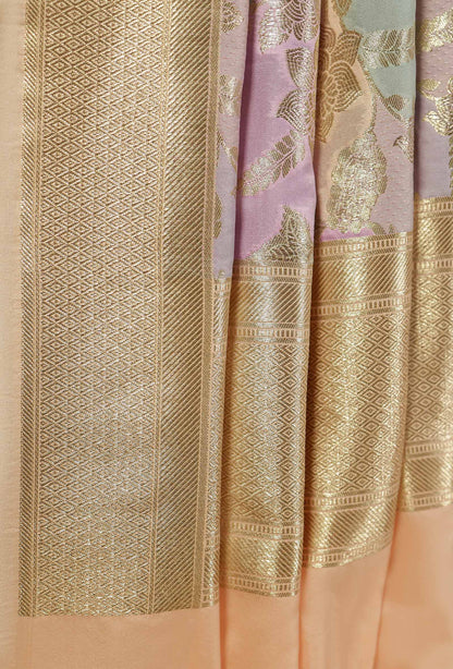 Peach Elegance Chanderi Silk Kurta Set