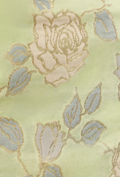 Pista Green Grace Chanderi Silk Kurta Set With Dupatta And Pants