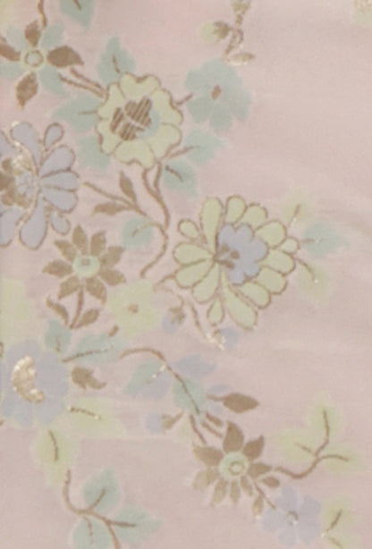 Light Peach & Antique Gold Chanderi Silk Kurta Set