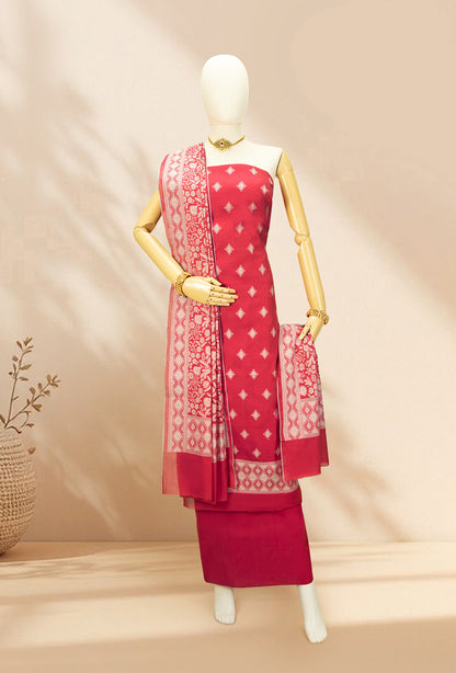 Pink Chanderi & Cotton Chanderi Suit Set