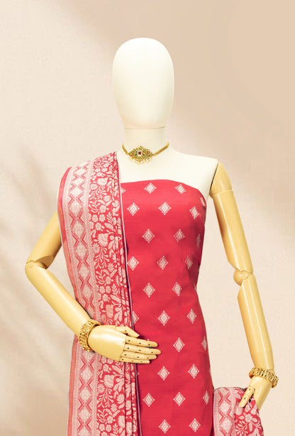 Pink Chanderi & Cotton Chanderi Suit Set