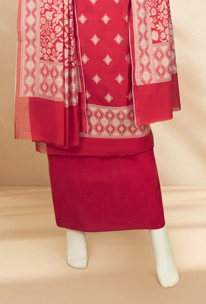 Pink Chanderi & Cotton Chanderi Suit Set