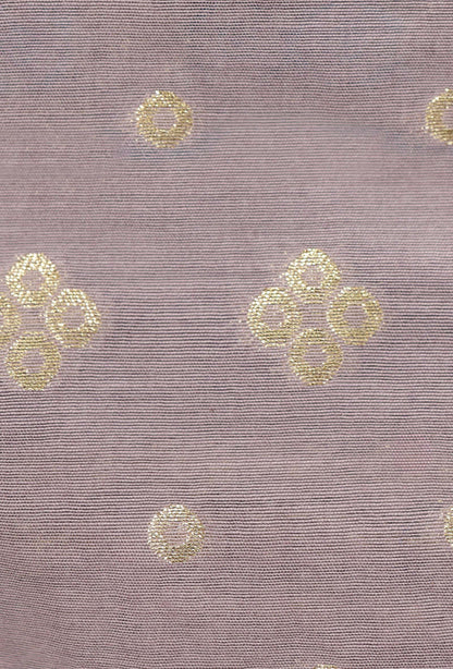 Lilac Chanderi Kurta Set With Cotton Silk Pants & Dupatta