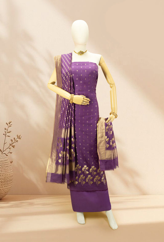 Royal Purple Chanderi Suit Set