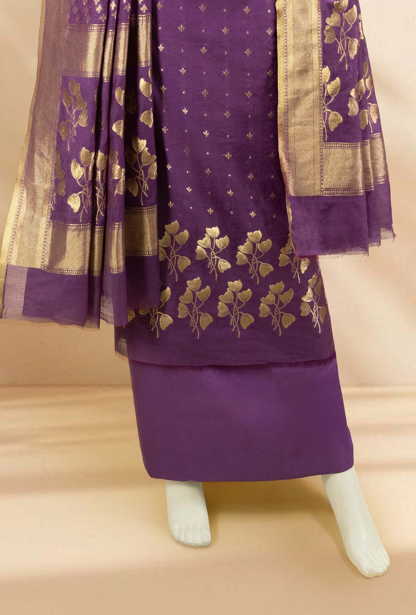 Royal Purple Chanderi Suit Set