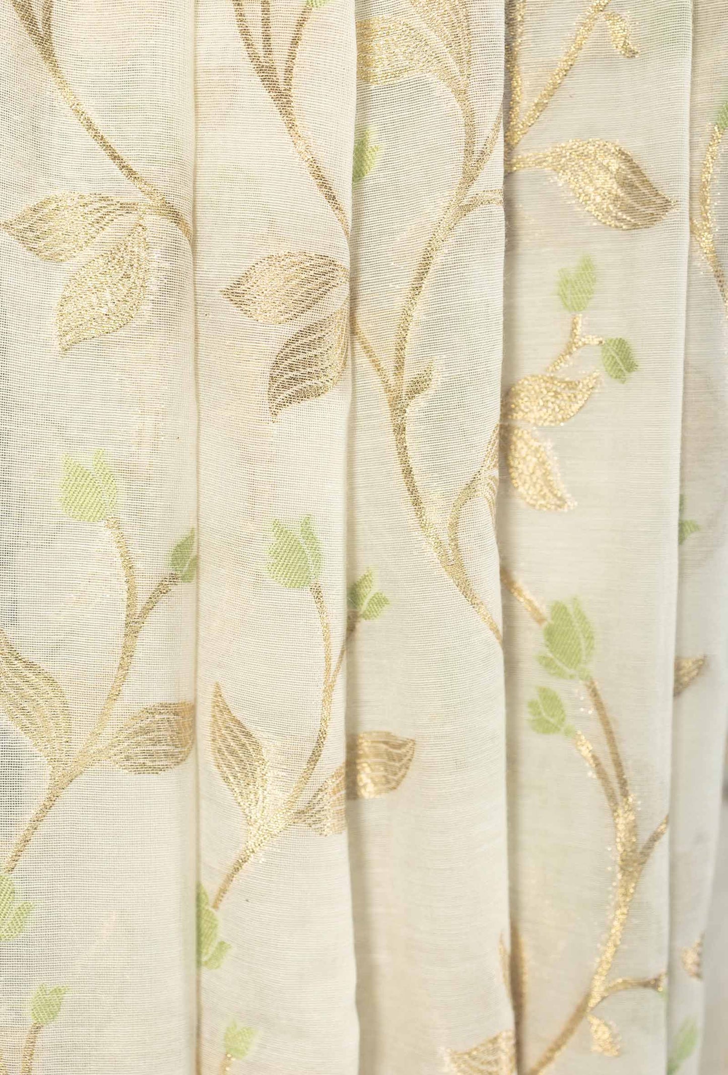 Ivory & Green Chanderi Suit Set