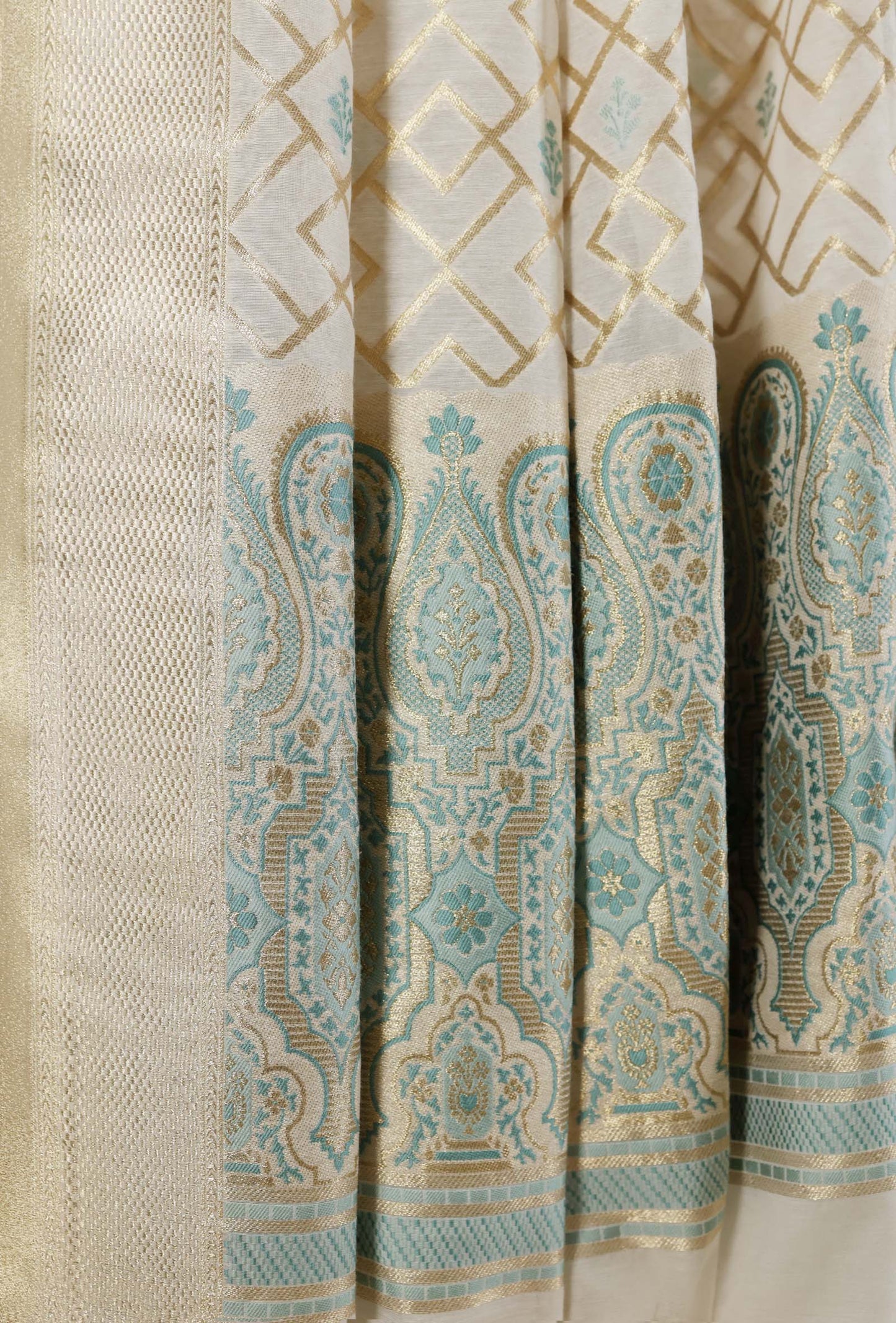 Ivory Chanderi Suit Set