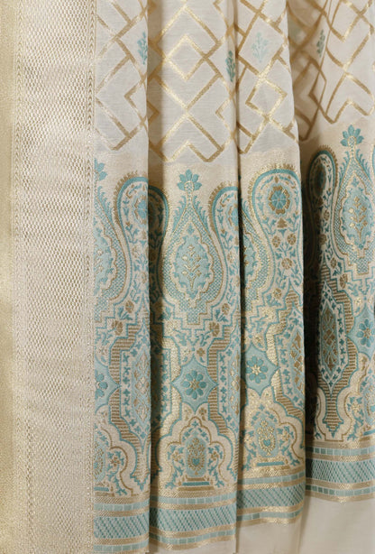 Ivory Chanderi Suit Set