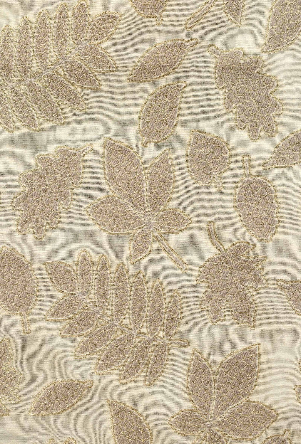 Cream & Lylac Chanderi Suit Set With Antique Gold Highlights