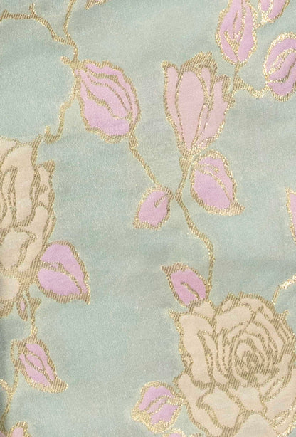 Antique Gold Chanderi Silk Kurta, Dupatta & Pants Set