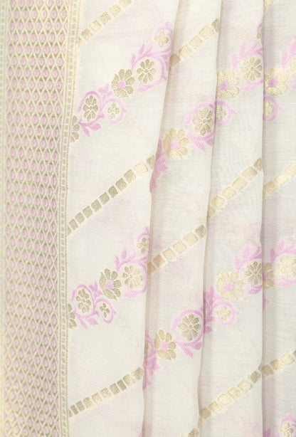 Ivory Chanderi Kurta, Dupatta & Pants Set