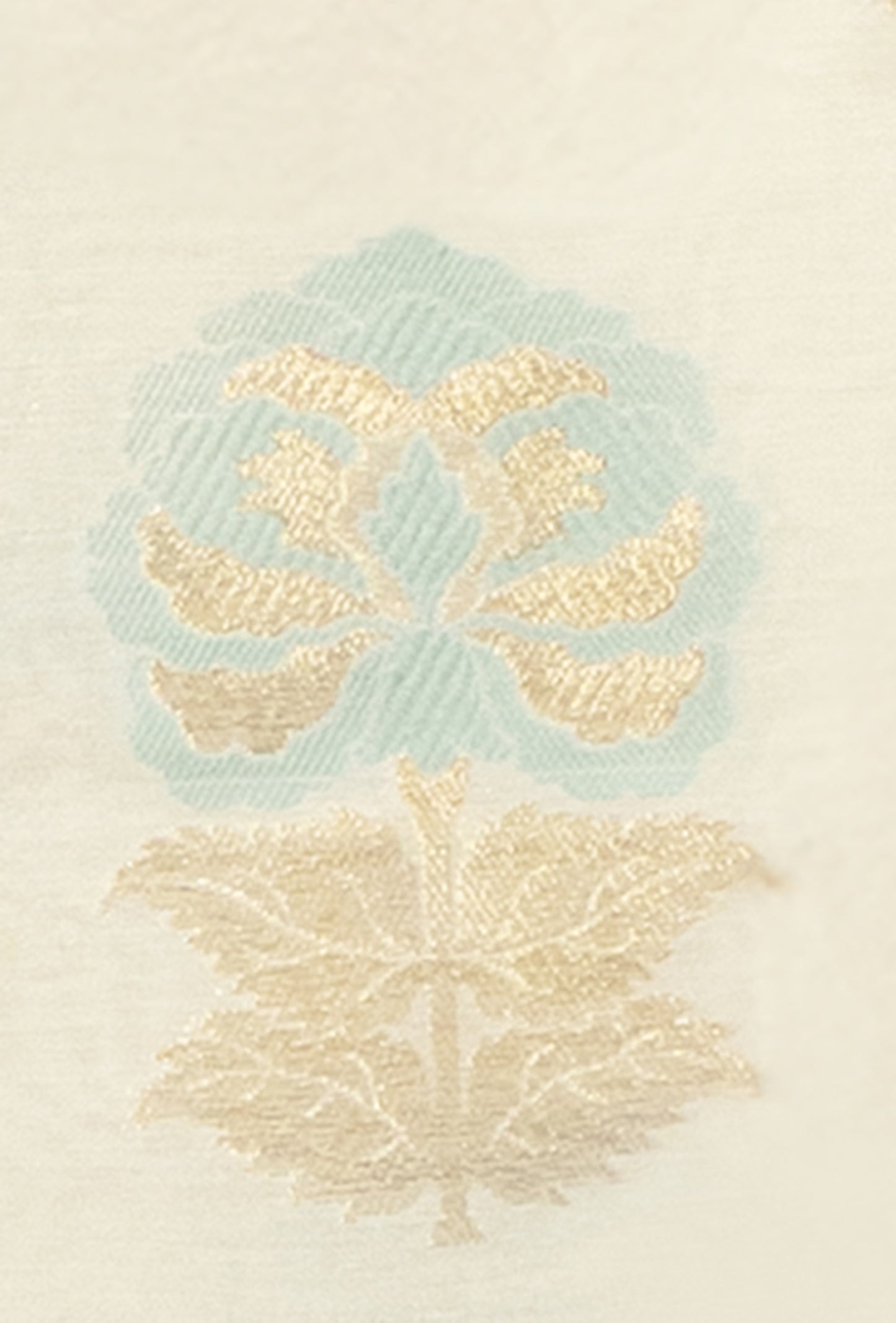 Pastel Blue & Ivory Chanderi Kurta, Dupatta & Pants Set