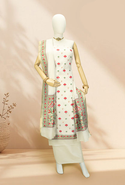 Serene Ivory Chanderi Ensemble Set