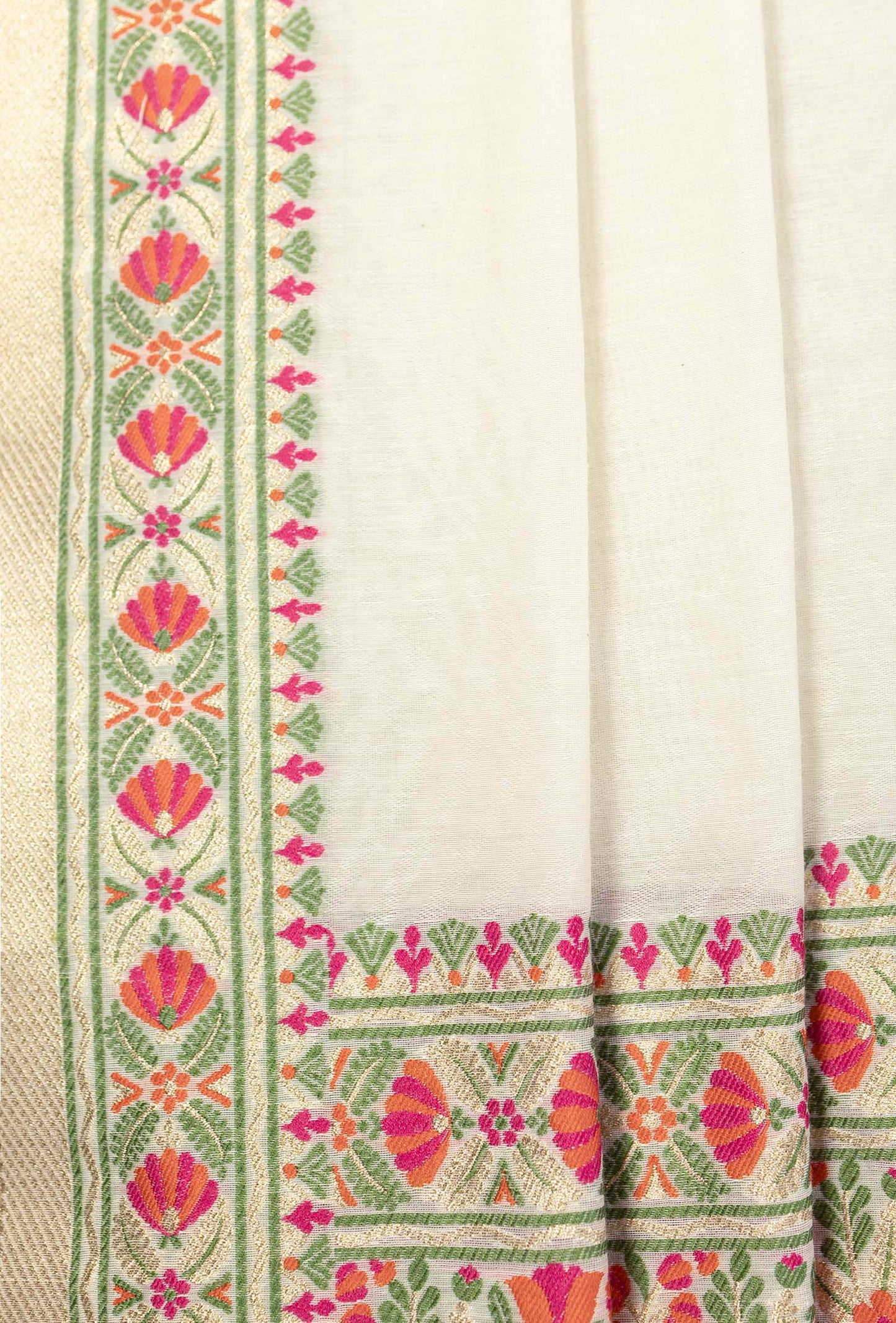 Serene Ivory Chanderi Ensemble Set