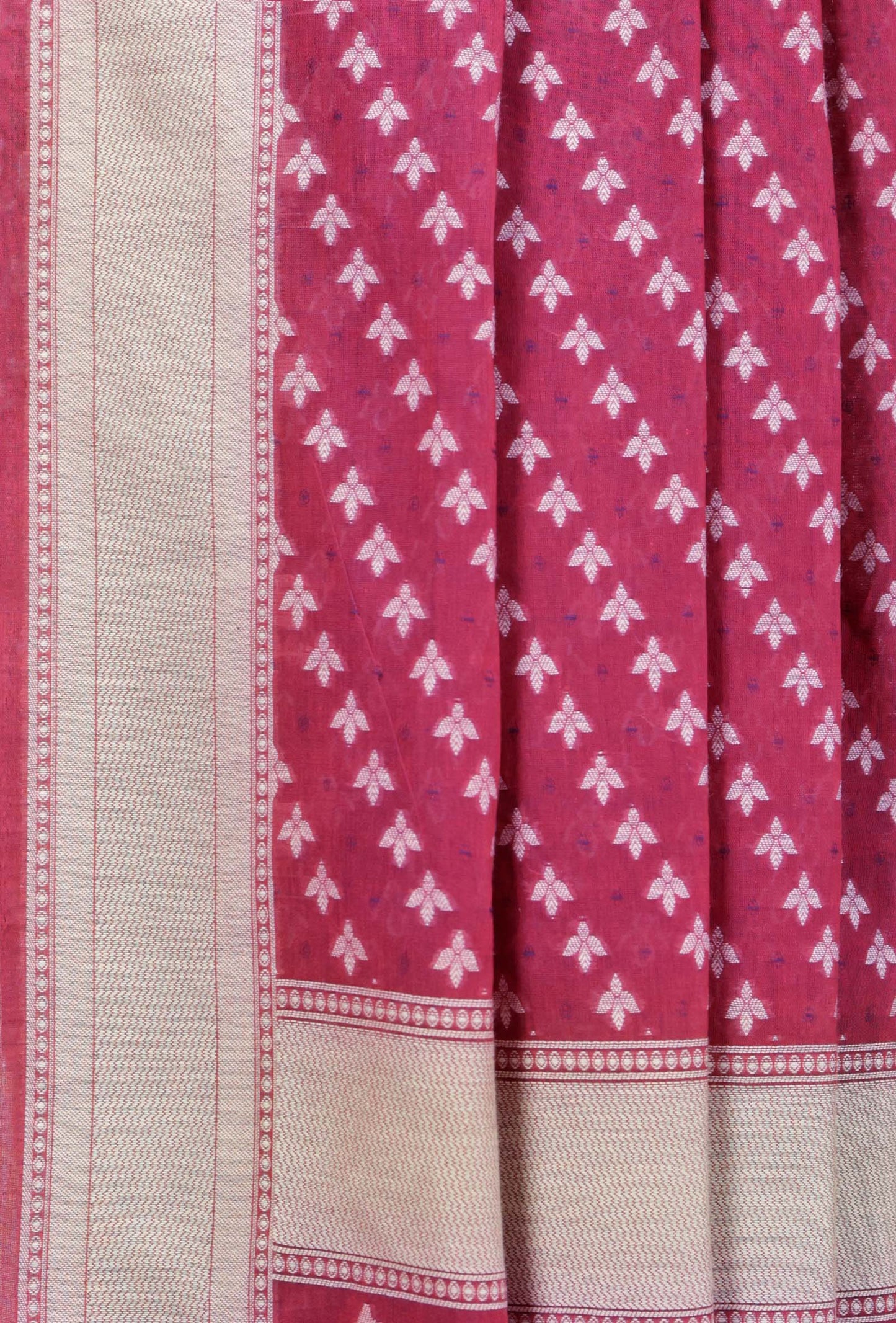 Pink & Blue Chanderi Kurta Set With Dupatta & Pants