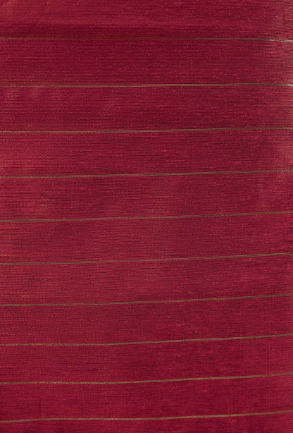 Red & Antique Gold Silk Kurta Set With Dupatta & Pants