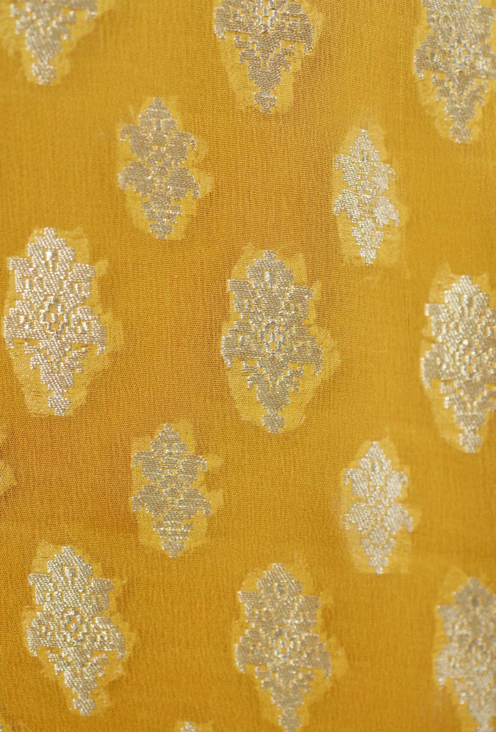 Georgette Kurta Suit Set in Pale Yellow