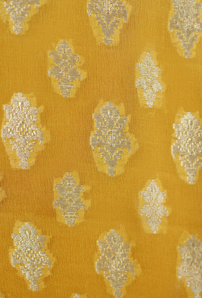 Georgette Kurta Suit Set in Pale Yellow