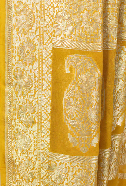 Georgette Kurta Suit Set in Pale Yellow