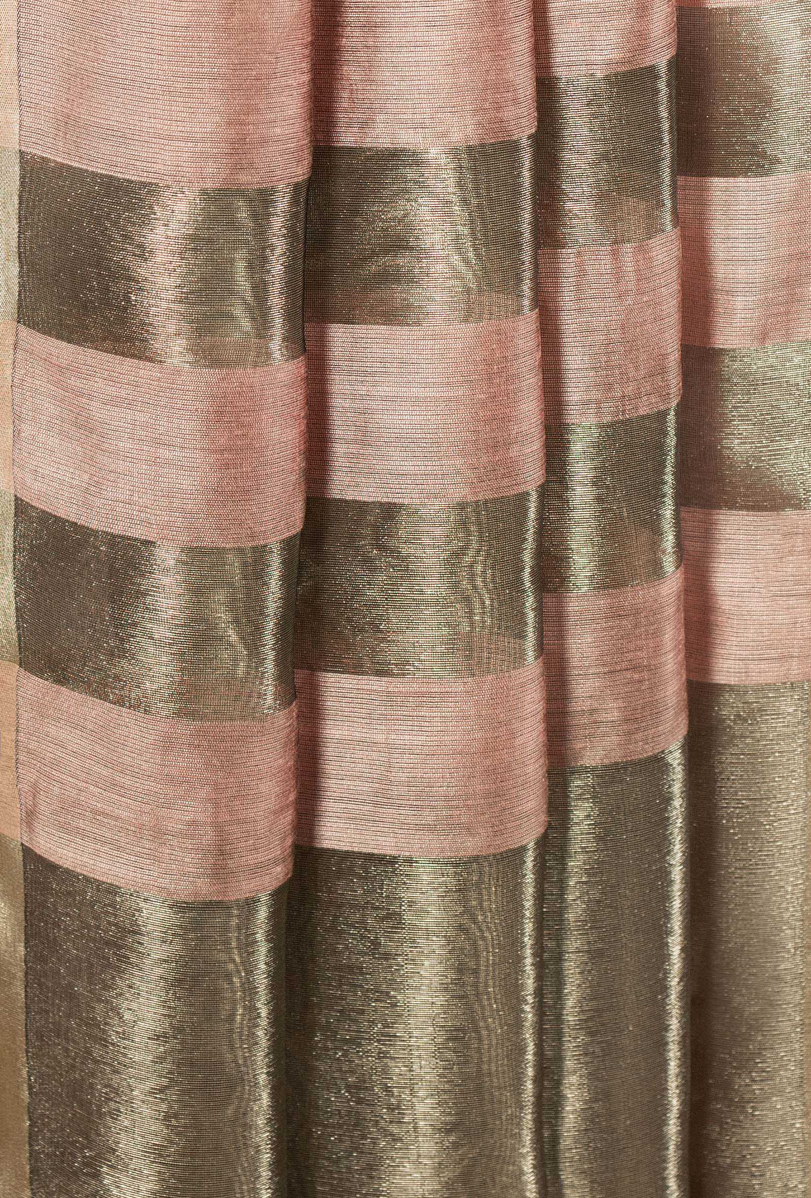 Salmon Pink Silk Kurta Set With Dupatta & Pants