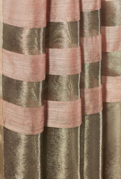 Salmon Pink Silk Kurta Set With Dupatta & Pants