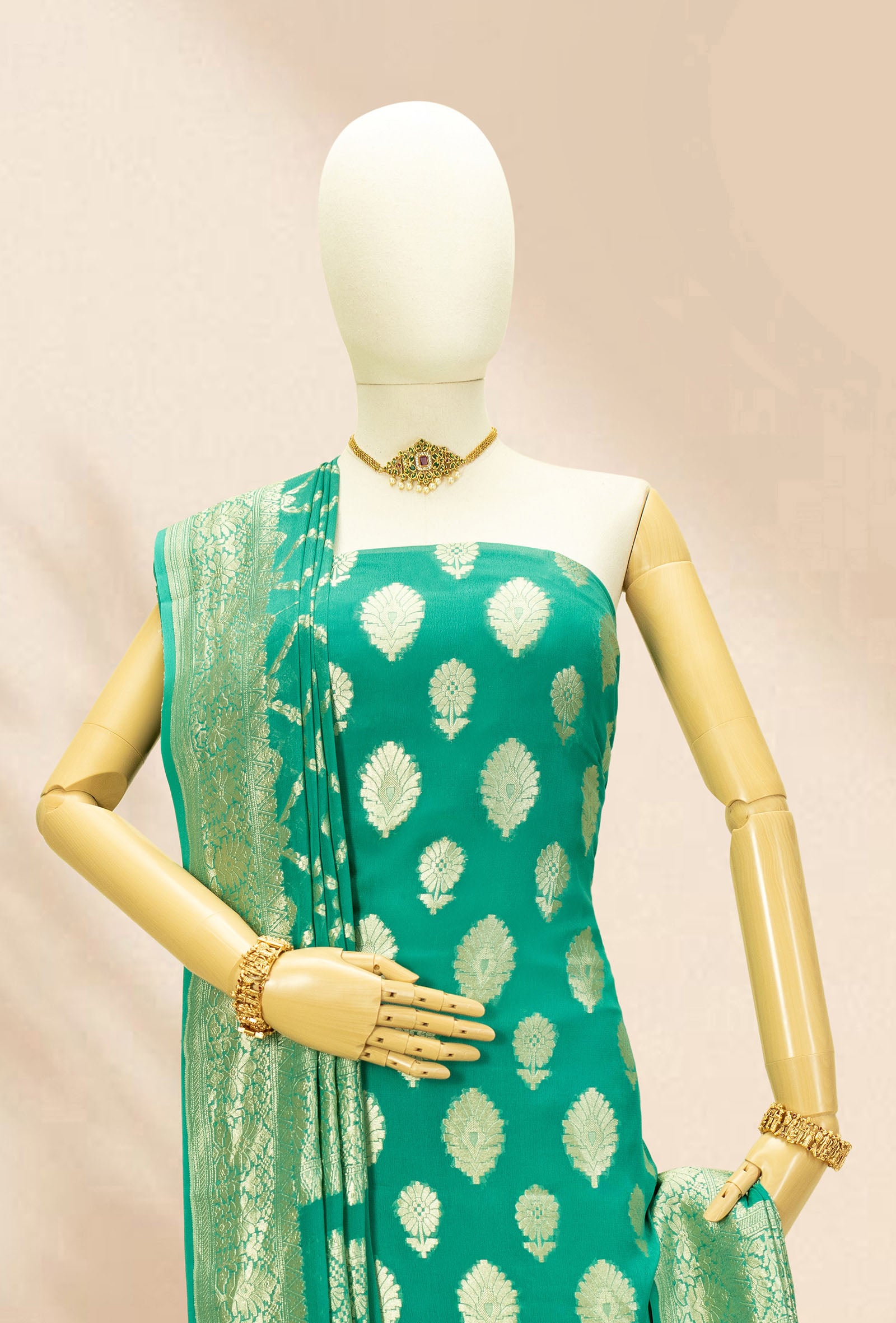 Sea Green Georgette Kurta Set