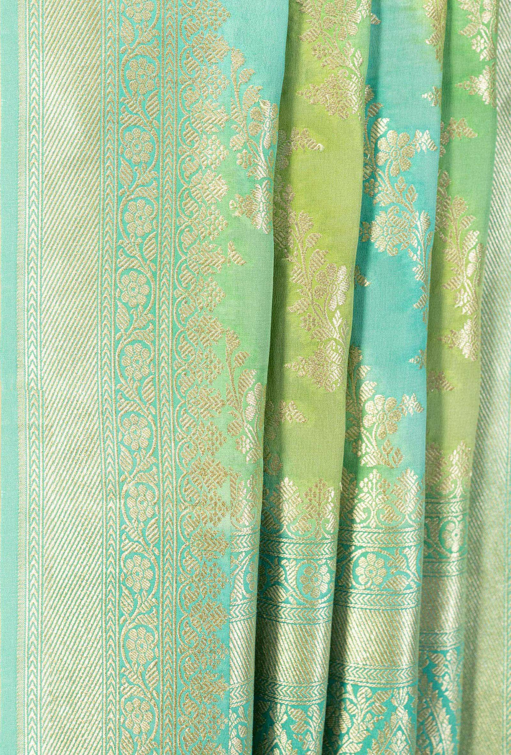 Geographic Kurta Dupatta Set in Sea Blue