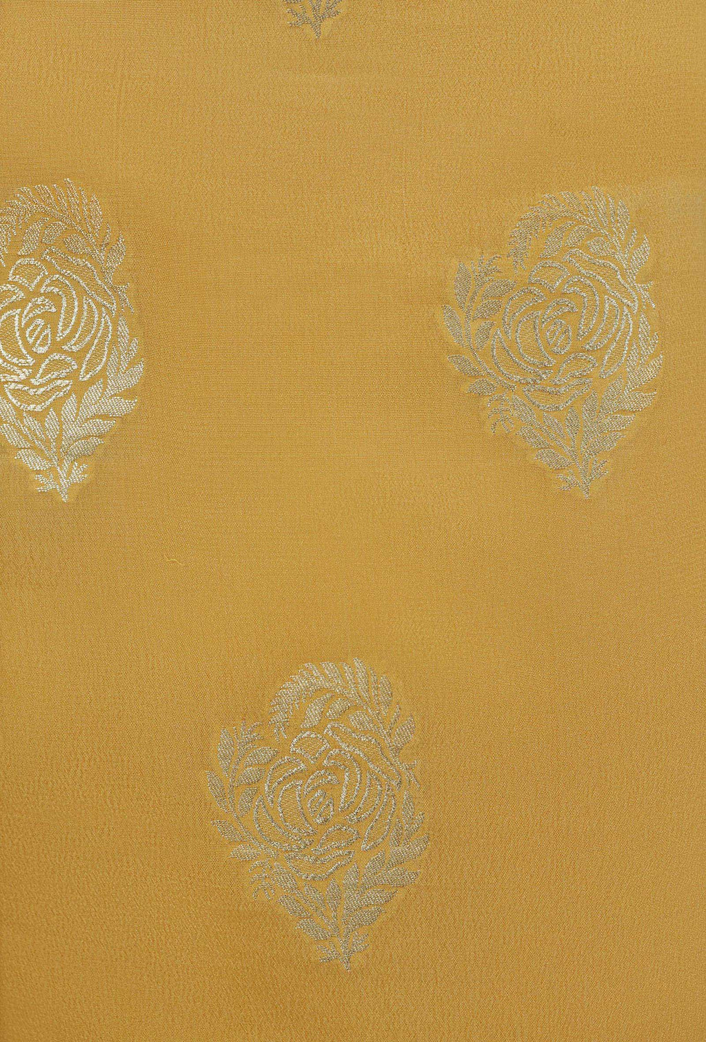 Georgette Kurta Duppatta Set In Yellow & Peach