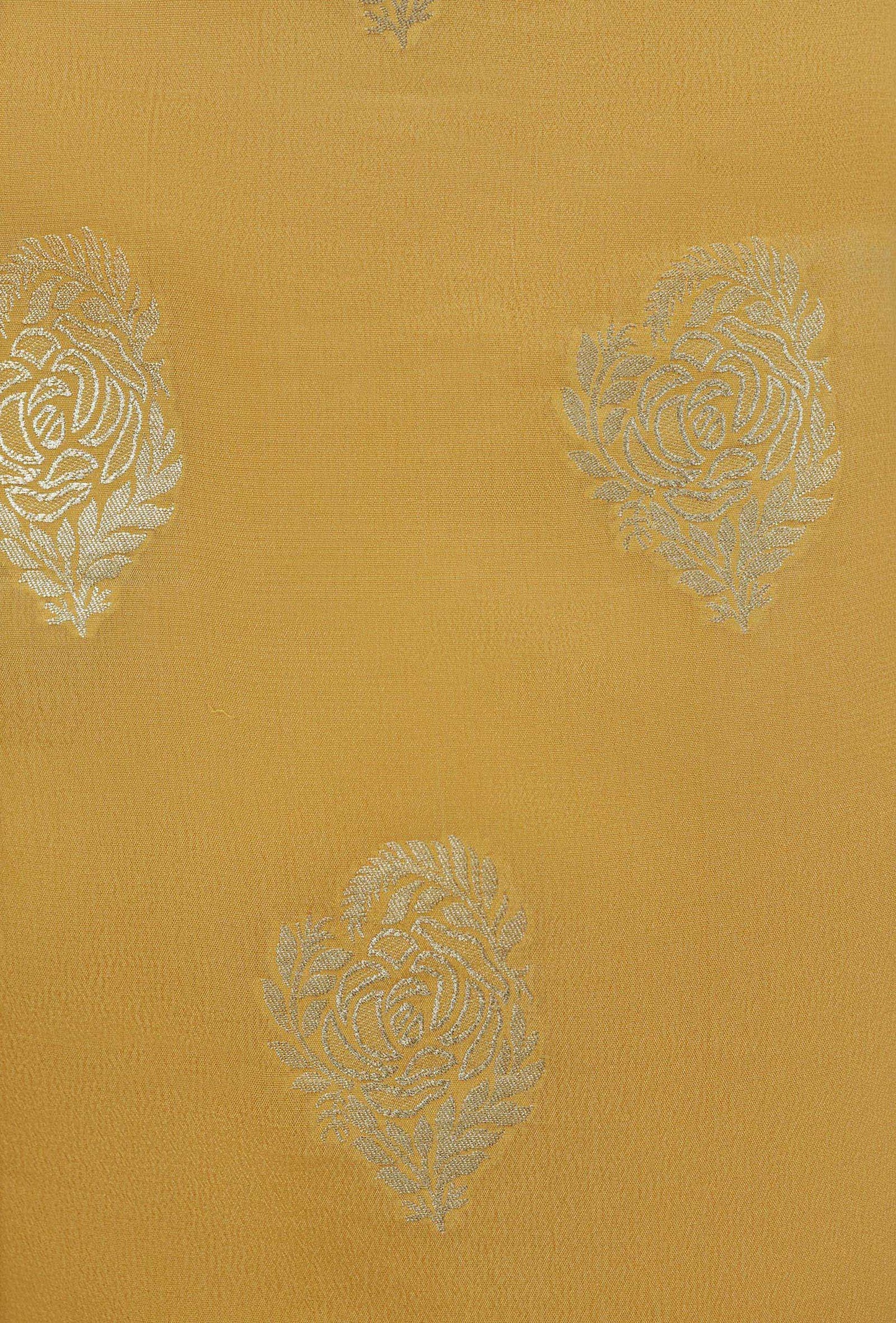 Georgette Kurta Duppatta Set In Yellow & Peach
