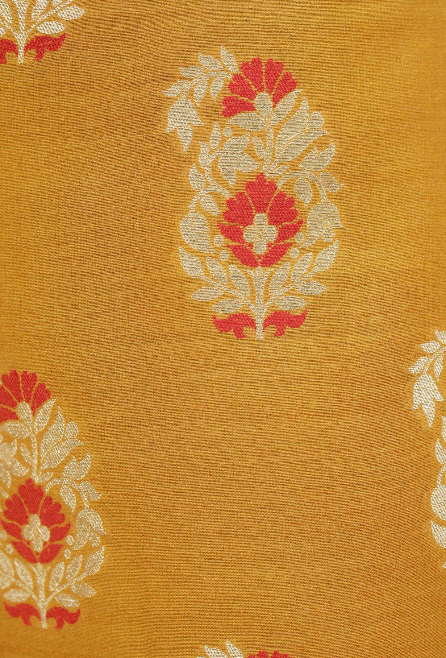 Raw Silk Kurta Set In Mustard Yellow